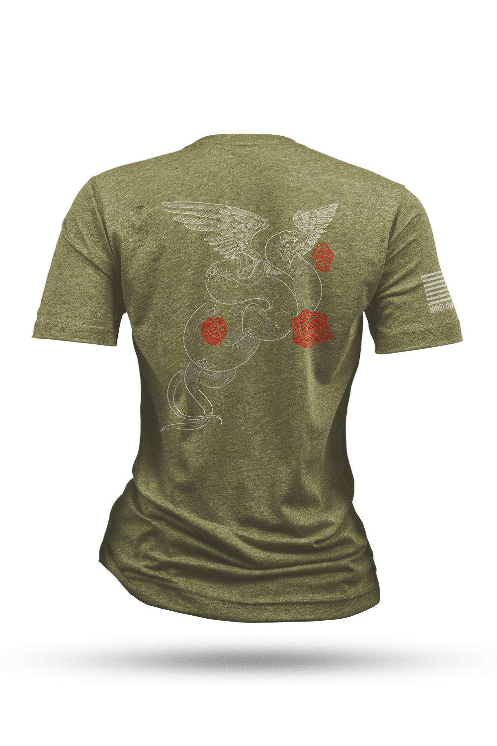 Women's Tri-Blend T-Shirt - Rod Of Caduceus Snakes - Nine Line Apparel