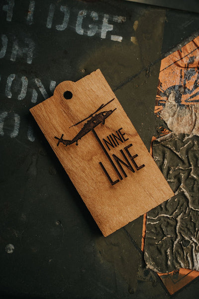 Wooden Nine Line Flag Keychain - Nine Line Apparel