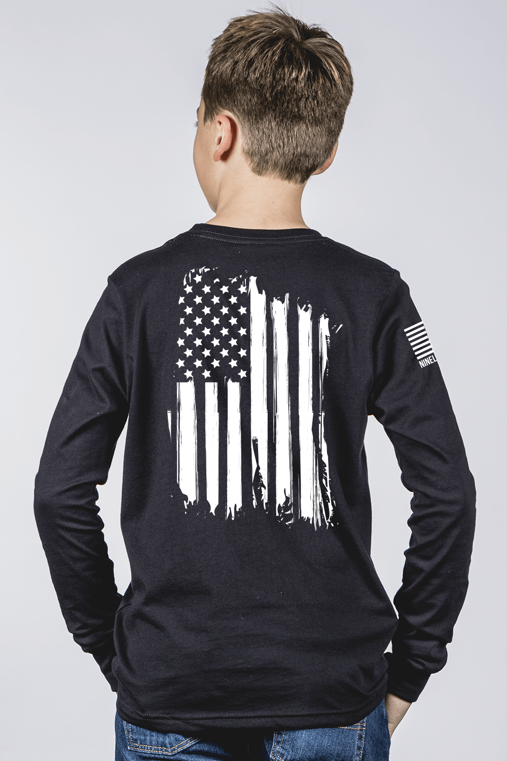 Kids Long Sleeve Shirts American Flag – Nine Line Apparel