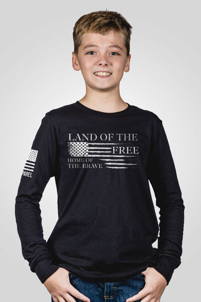 Youth Long Sleeve - Home of the Brave - Nine Line Apparel