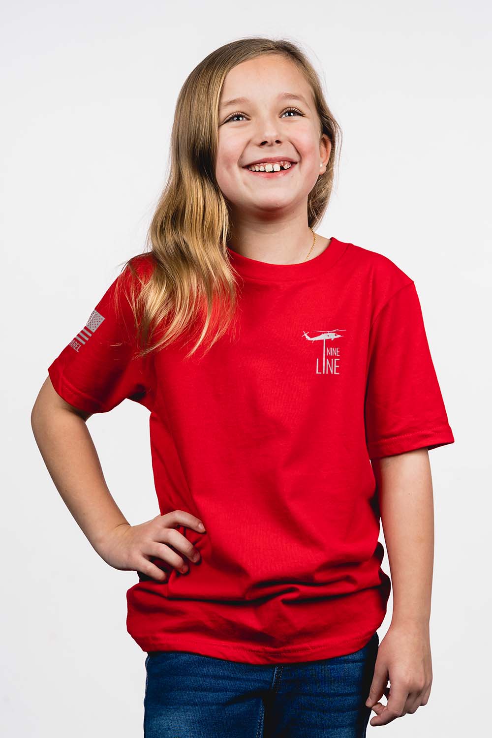 Youth T-Shirt - RED Remember Everyone Deployed - Nine Line Apparel